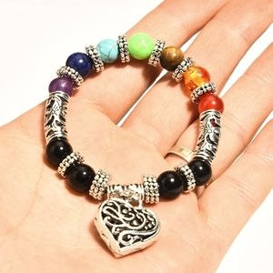 7 Chakra Colorful Stone Healing Bracelet